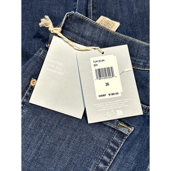 NWT 7 For All Mankind Size 26 Bootcut Bair High Waisted Jeans - Picture 4 of 6